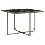 vidaXL Ensemble à manger de jardin 9 Pièces coussins gris résine tressée