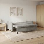 vidaXL Canapé-Lit Gris clair 154 x 94 5 x 80 5 cm Tissu