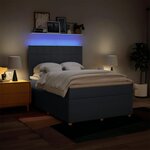 vidaXL Sommier à lattes de lit avec matelas Bleu 140x190 cm Tissu