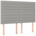 vidaXL Cadre de lit avec tête de lit Gris clair 140x200 cm