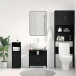 vidaXL Armoire lavabo de salle de bain chêne noir 60x30x60 cm