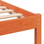 vidaXL Cadre de lit avec tête de lit Brun cire 150 x 200 cm Pin massif