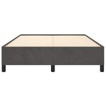vidaXL Cadre de lit sans matelas gris foncé 137x190 cm velours