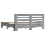 vidaXL Cadre de lit sans matelas sonoma gris 200x200 cm