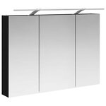vidaXL Armoire Miroir de Salle de Bain Chêne noir 100 x 14 5 x 70 cm