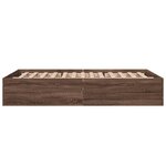 vidaXL Cadre de lit sans matelas chêne marron 135x190 cm