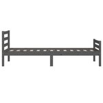 vidaXL Cadre de lit sans matelas gris bois massif 100x200 cm