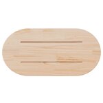 vidaXL Plateau de table 80x40x2 5 cm Bois massif Pin Ovale