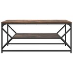 vidaXL Table Basse avec Étagère Chêne Fumé 90x50x40 cm Bois Mécanisé