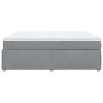 vidaXL Sommier à lattes de lit avec matelas Gris clair 180x200cm Tissu