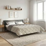 vidaXL Duvet d'été simple Matelassé Gris clair 200 x 200 cm