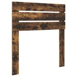 vidaXL Cadre de lit Chêne fumé 100 x 200 cm Pin massif