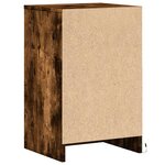 vidaXL Armoire de chevet et lumières LED chêne fumé bois d'ingénierie