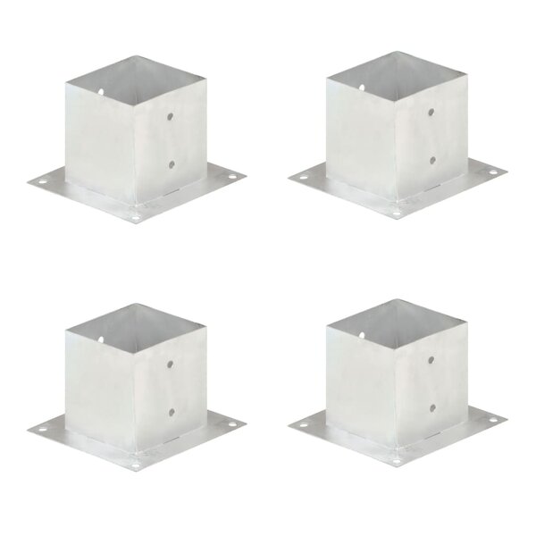 vidaXL Ancres de poteau 4 Pièces Métal galvanisé 141 mm