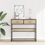 vidaXL Table console chêne sonoma 90x35x80 cm bois d'ingénierie