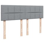 vidaXL Sommier à lattes de lit avec matelas Gris clair 140x200cm Tissu