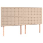 vidaXL Tête de lit Cappuccino 200 x 5 x 118/128 cm Similicuir