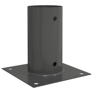 vidaXL Ancre ronde au sol 12 Pièces Anthracite 15 x 15 x 15 cm métal