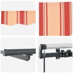 vidaXL Auvent Rétractable jaune et orange 300 x 250 cm tissu
