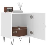 vidaXL Tables de chevet 2 Pièces blanc 40x40x50 cm bois d’ingénierie