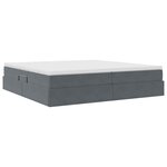 vidaXL Lit avec rangement et matelas Gris foncé 200 x 200 cm Velours
