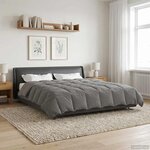 vidaXL Duvet d'été simple Matelassé Gris clair 200 x 240 cm Microfibre
