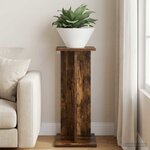 vidaXL Support de Plante Chêne fumé 25 x 25 5 x 60 5 cm