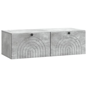 vidaXL Meuble TV mural Gris béton 99 x 41 x 30 cm Bois d'ingénierie