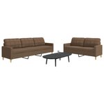 vidaXL Ensemble de canapés 2 Pièces marron tissu