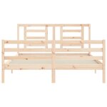 vidaXL Cadre de lit sans matelas 160x200 cm bois massif
