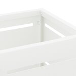 vidaXL Porte-parapluie Blanc Bois Standard Contemporain