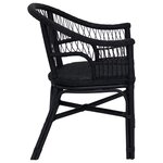 vidaXL Chaise empilable Noir 60 x 60 x 81 cm Rotin