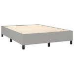 vidaXL Sommier à lattes de lit avec matelas Gris clair 140x190cm Tissu