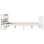 vidaXL Cadre de lit avec tête de lit sans matelas blanc 160x200 cm