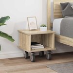 vidaXL Meuble TV Chêne Sonoma 37 x 35 x 35 cm Bois d'ingénierie