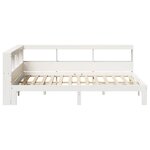 vidaXL Lit bibliothèque sans matelas blanc 120x200 cm bois pin massif