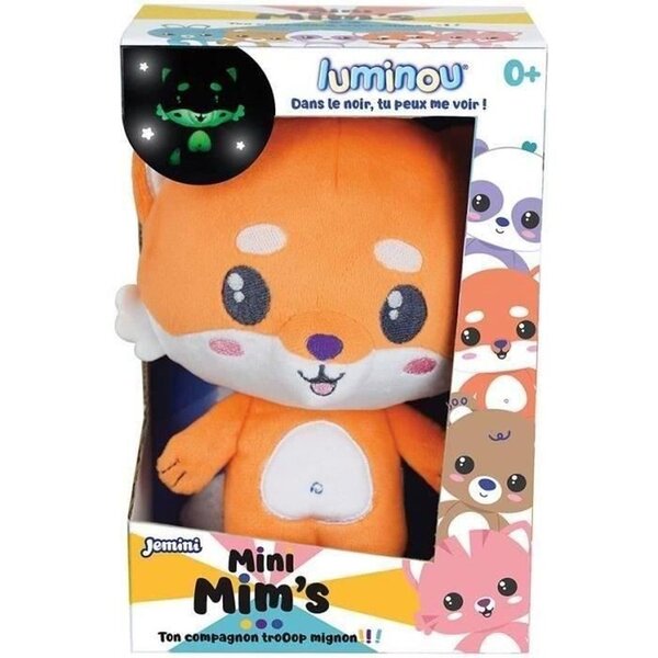 Peluche lumineuse naturelle Luminou renard mini mim's - Fonctionne sans pile - 15 cm