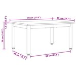 vidaXL Table basse Chêne Fumé 70 x 50 x 36 cm Bois d'ingénierie