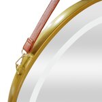 Miroir décoration moderne design LED avec corde 70 x 70 x 4 cm or 03_0010153