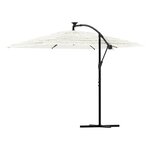 vidaXL Parasol de jardin avec mât en acier blanc 269x269x235 cm