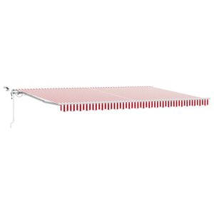 vidaXL Auvent rétractable automatique avec LED rayé rouge et blanc 500x350 cm