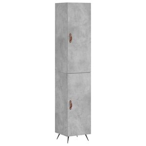 vidaXL Buffet haut Gris béton 34 5x34x180 cm Bois d'ingénierie
