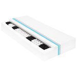 vidaXL Lit de repos avec matelas 90x200 cm Blanc Bois de pin massif