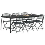 vidaXL Ensemble de meubles d'extérieur 7 Pièces Anthracite Fer et Acier