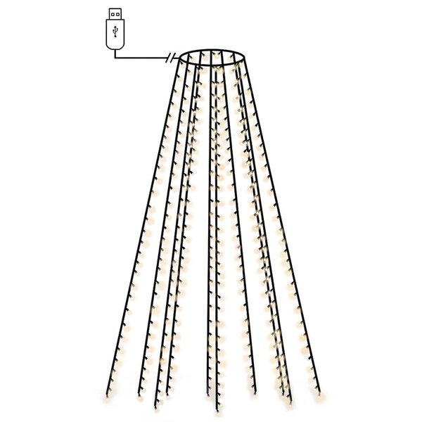 vidaXL Guirlande lumineuse filet d'arbre de Noël 300 LED 300 cm