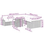 vidaXL Salon de jardin 11 Pièces avec coussins beige résine tressée