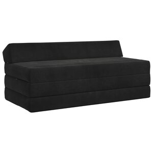 vidaXL Canapé-lit pliable Noir 120 x 60 x 49 cm Tissu