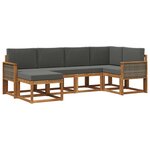 vidaXL Ensemble de canapés d'extérieur 6 pc Naturel et Anthracite