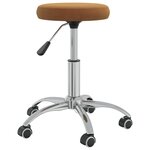 Vidaxl chaise pivotante de bureau marron velours