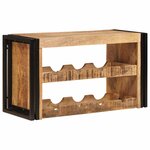 vidaXL Étagère à vin 100 x 45 x 33 cm Bois de mangue brut solide
